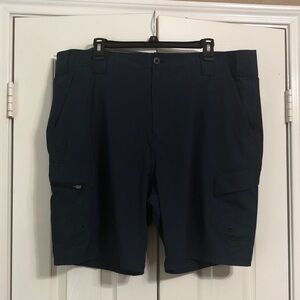 Denali Size 40 Mens Flat Front Athletic Shorts - NAVY